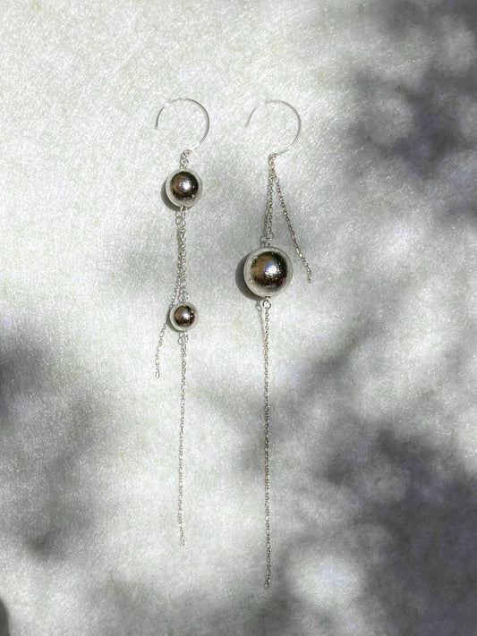 Asymmetric Drop - Silver Foil - Umber Shade