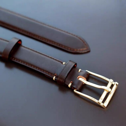 Handcrafted Leather Belt - Umber Shade
