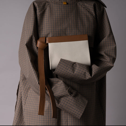 Kurashiki Canvas knot Clutch - Umber Shade