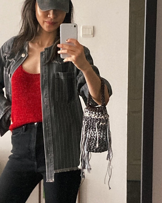 Midnight Mini Crochet Bag - Umber Shade