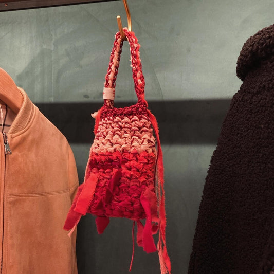 Red Velvet Mini Crochet Bag - Umber Shade