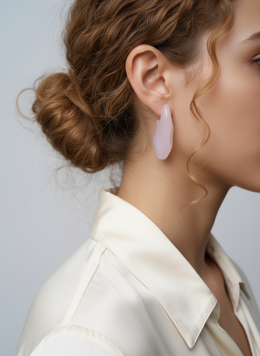 MIsmatch Pink Sculptural Earrings