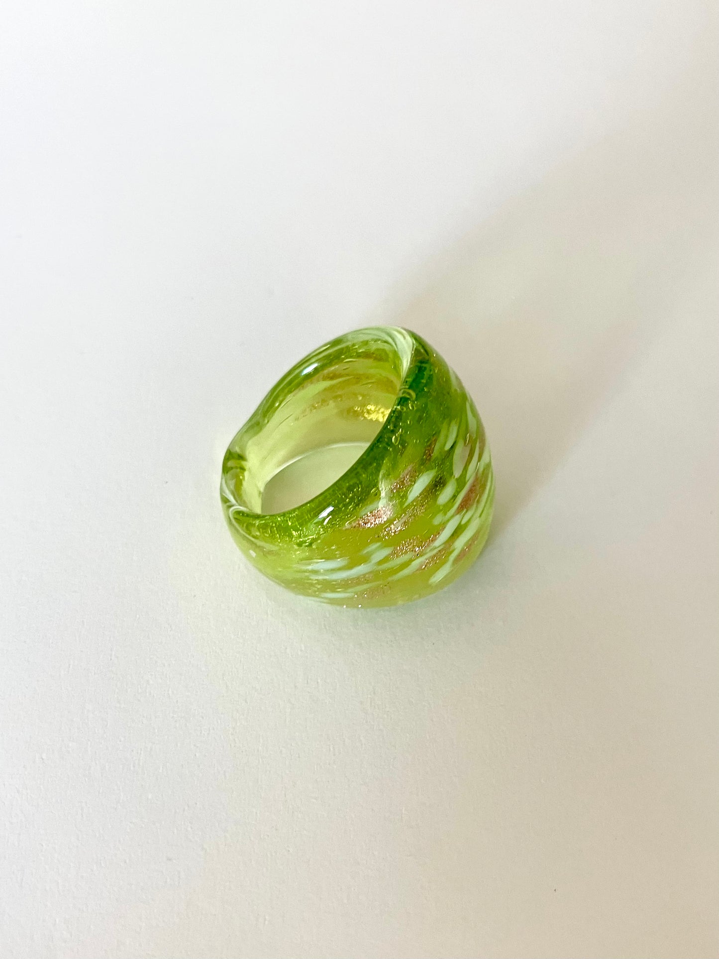 Floral Glass Ring