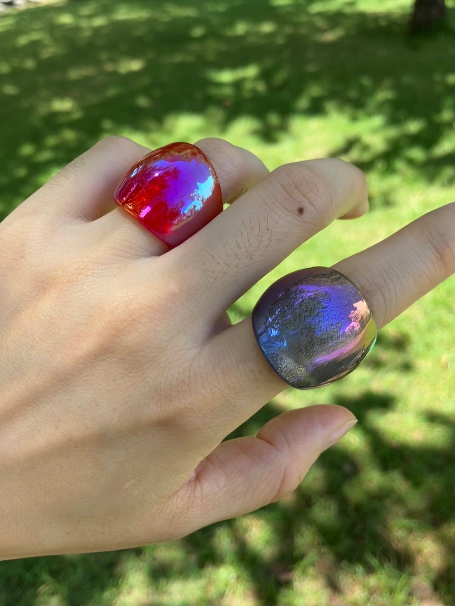 Iridescent Glass Ring