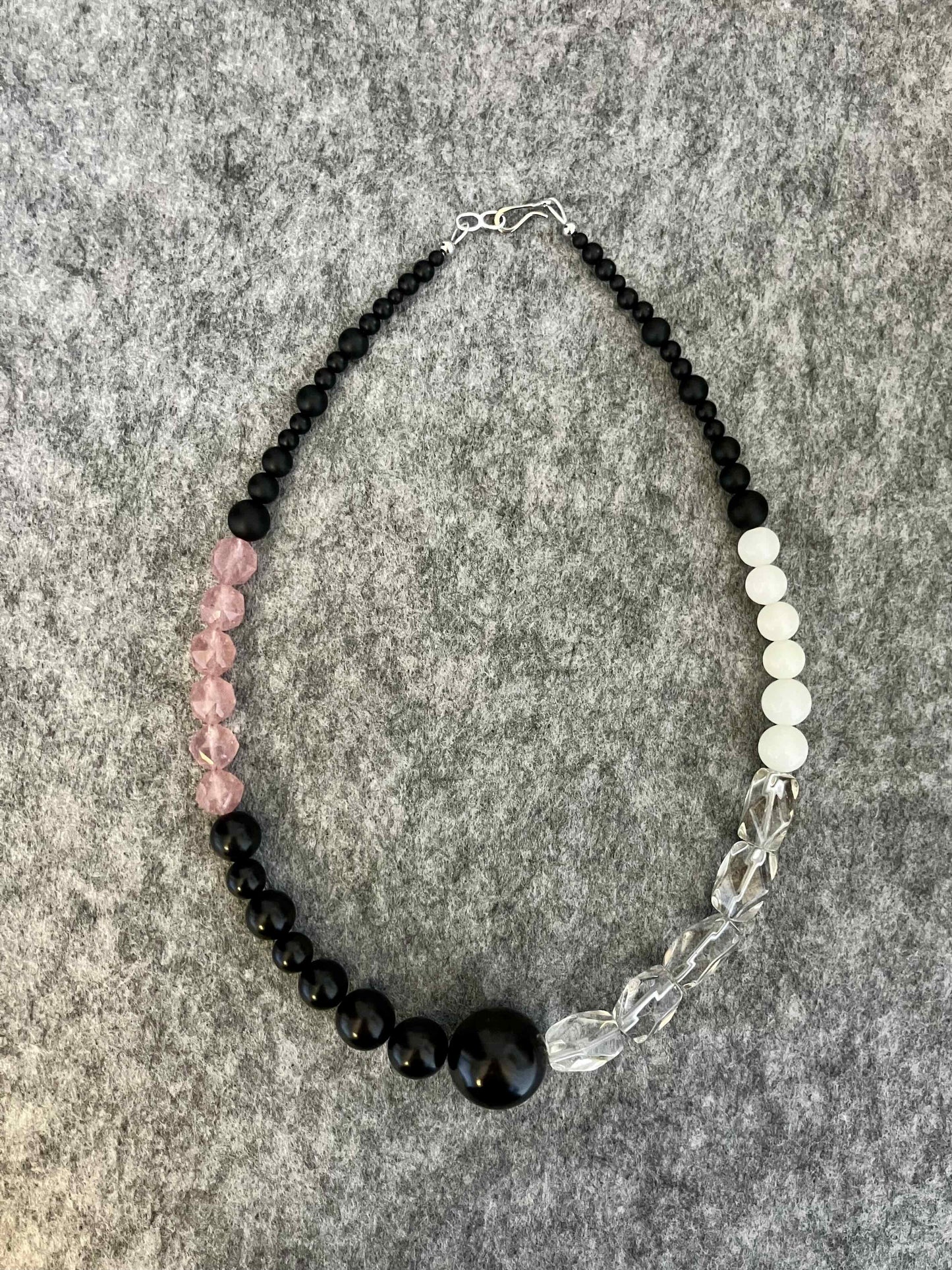 Abstract Bodhi & Crystal Necklace - Umber Shade