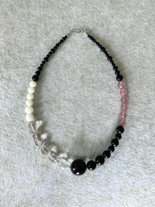 Abstract Bodhi & Crystal Necklace - Umber Shade