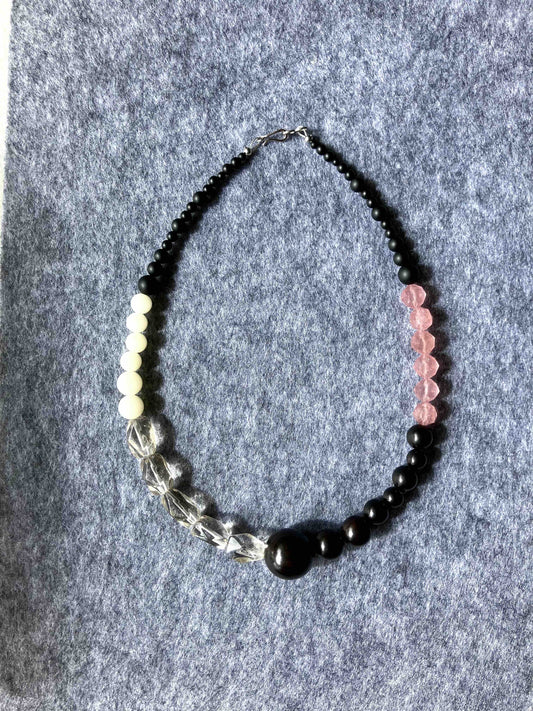 Abstract Bodhi & Crystal Necklace - Umber Shade