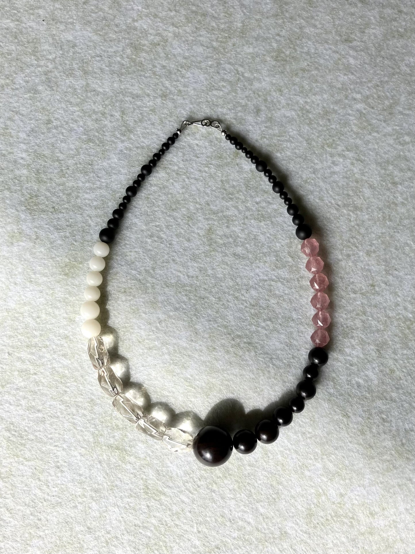 Abstract Bodhi & Crystal Necklace - Umber Shade