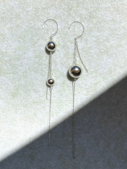 Asymmetric Drop - Silver Foil - Umber Shade