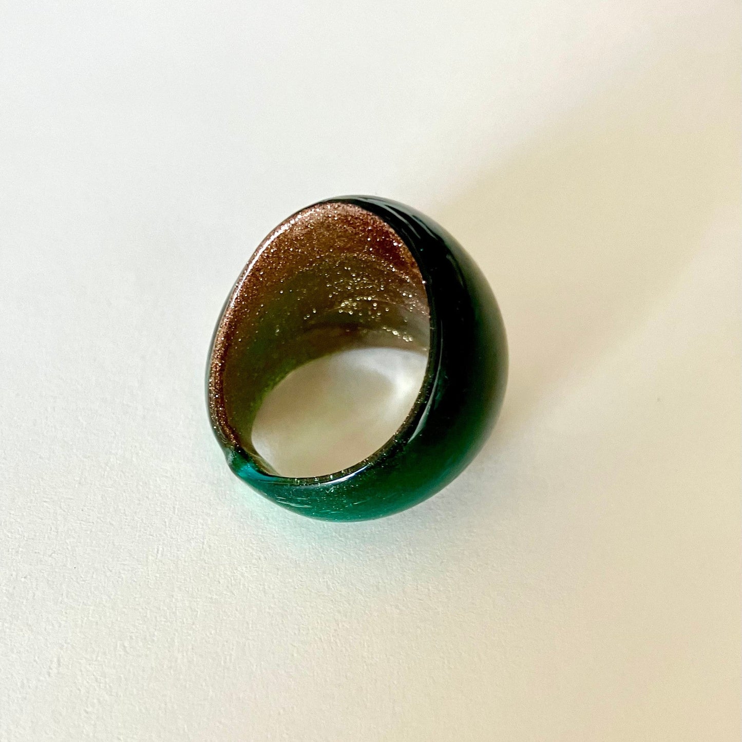 Dome Glass Ring - Umber Shade