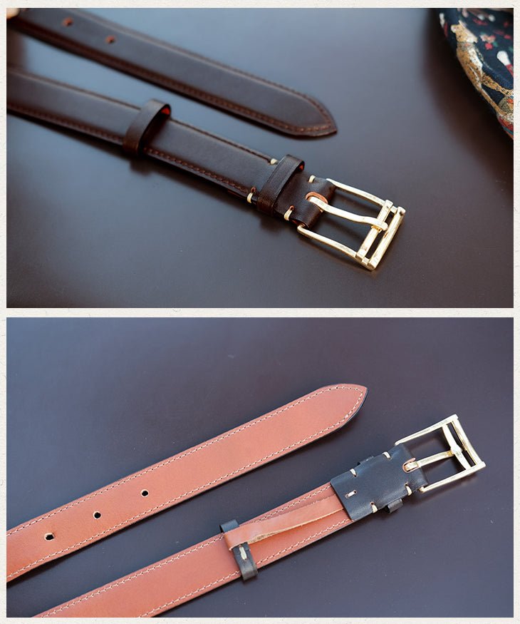 Handcrafted Leather Belt - Umber Shade