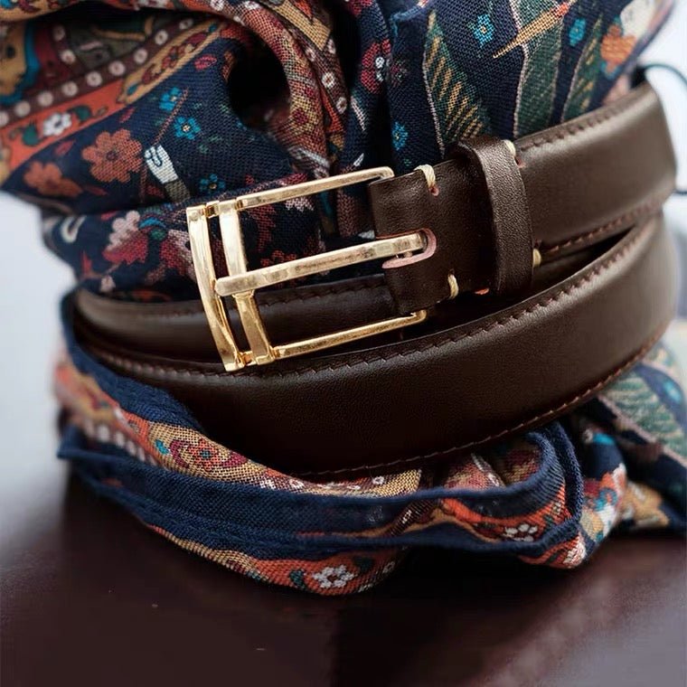 Handcrafted Leather Belt - Umber Shade