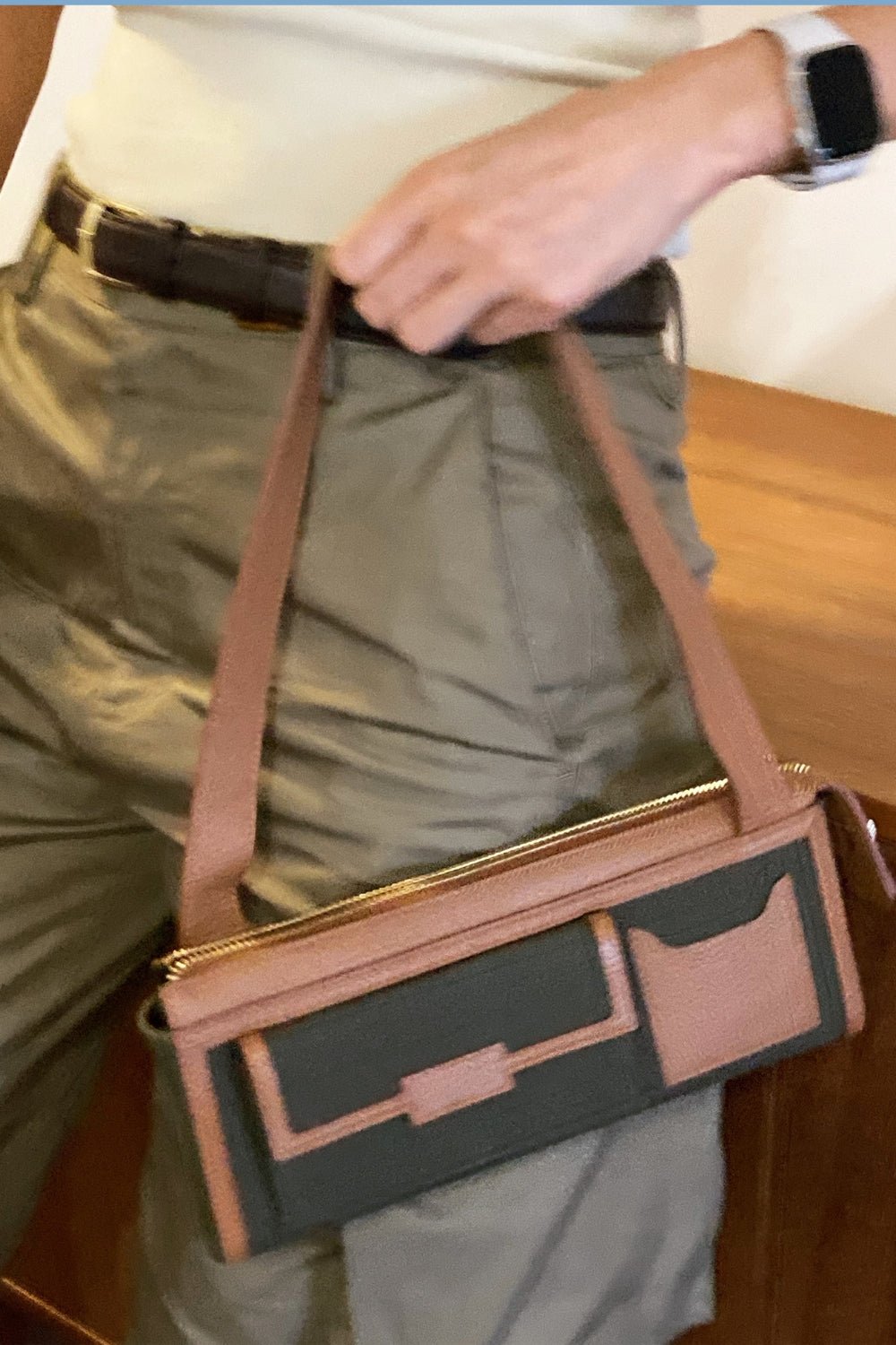 Heritage Japanese Canvas Shoulder Bags | Kurashiki Hampu - Umber Shade