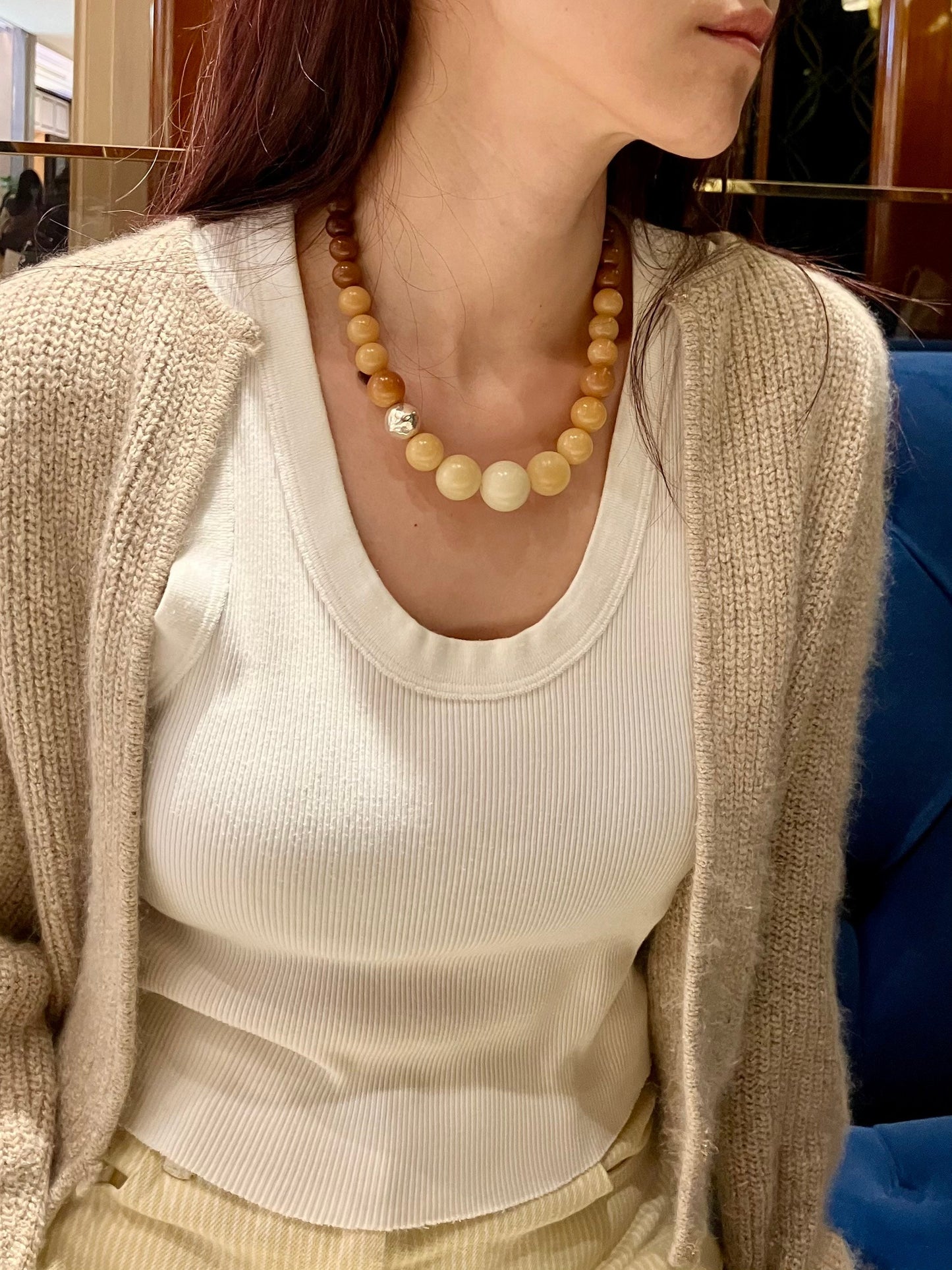 Honey Gradient Bodhi Necklace - Umber Shade