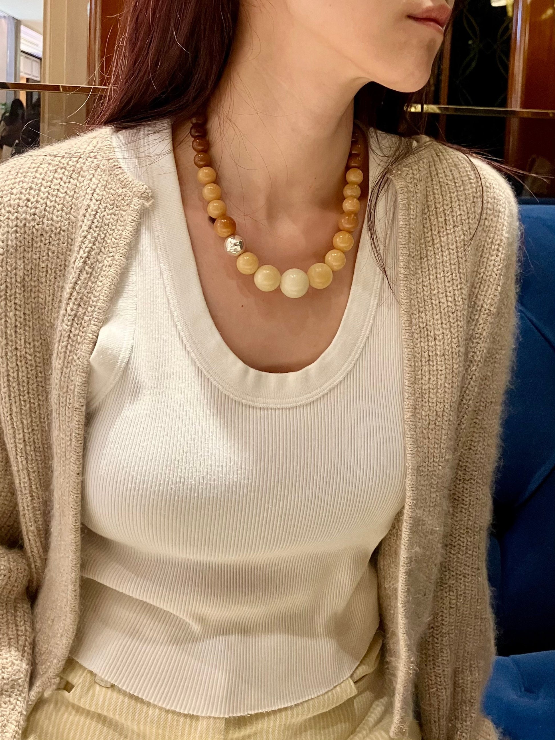 Honey Gradient Bodhi Necklace - Umber Shade