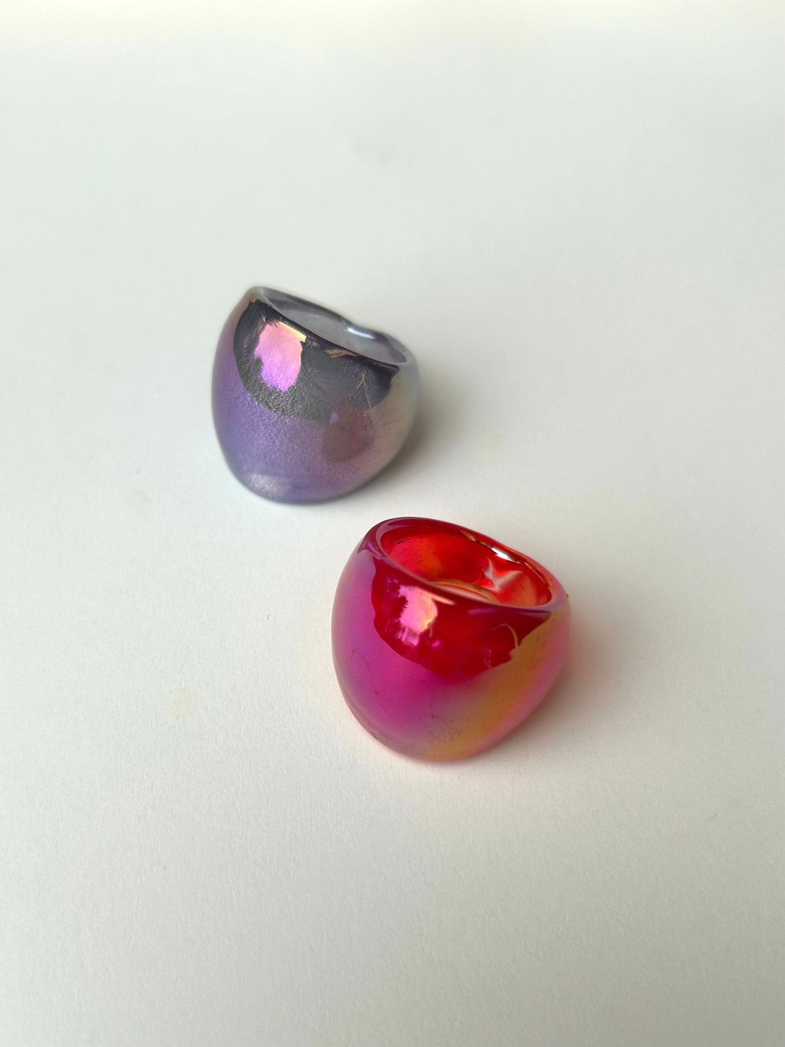 Iridescent Glass Ring - Umber Shade