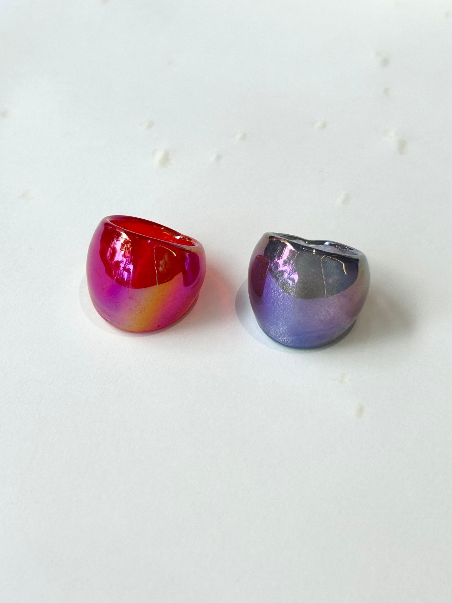 Iridescent Glass Ring - Umber Shade