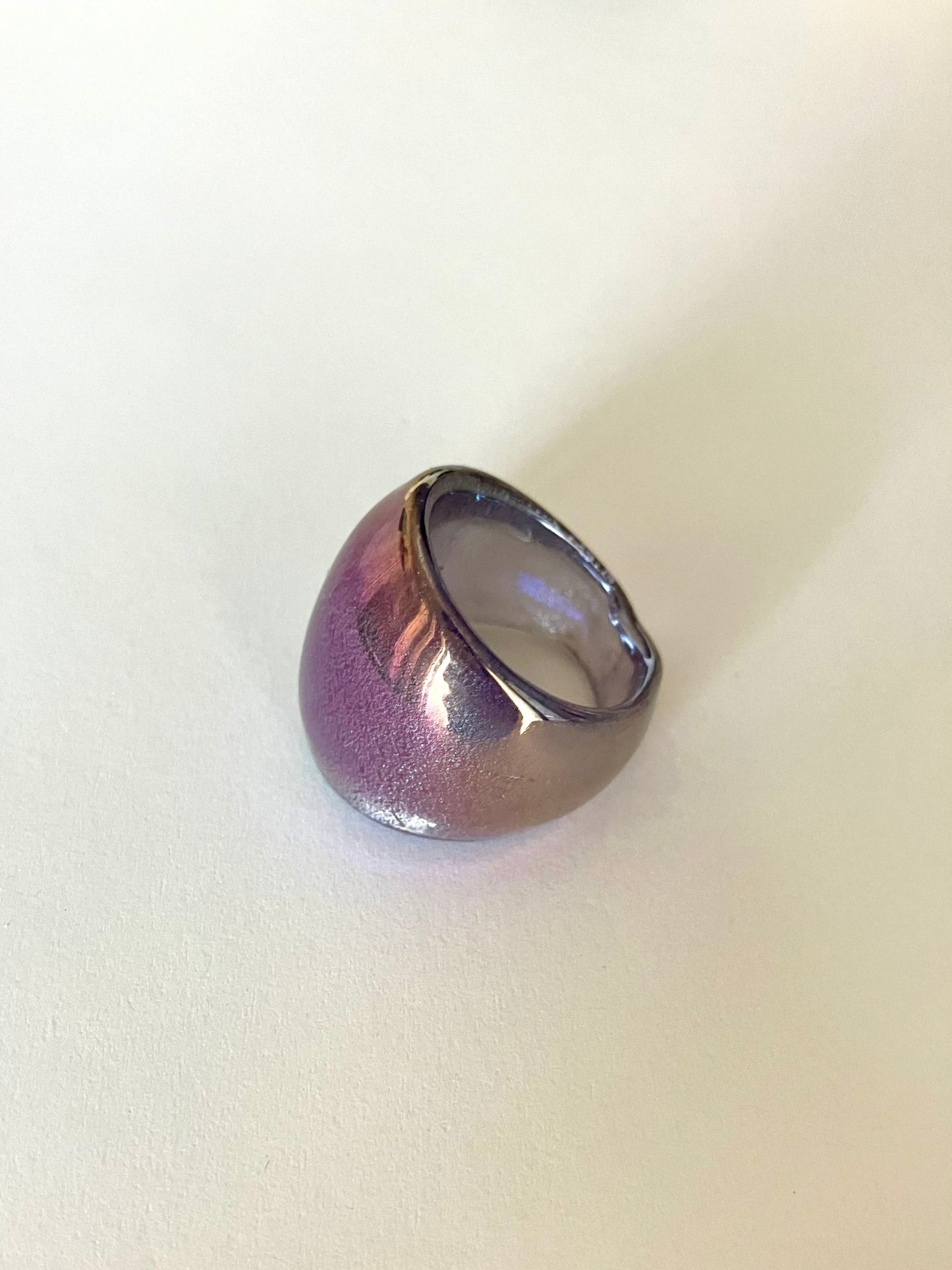 Iridescent Glass Ring - Umber Shade
