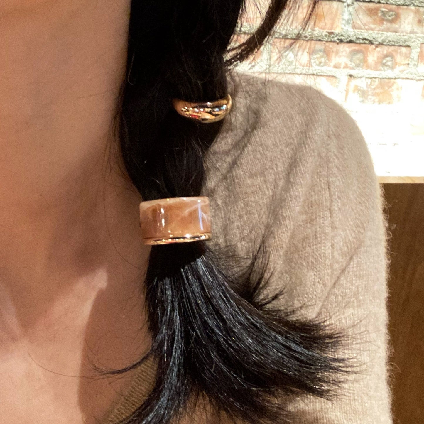 Marble Hair Cuff Set - Umber Shade