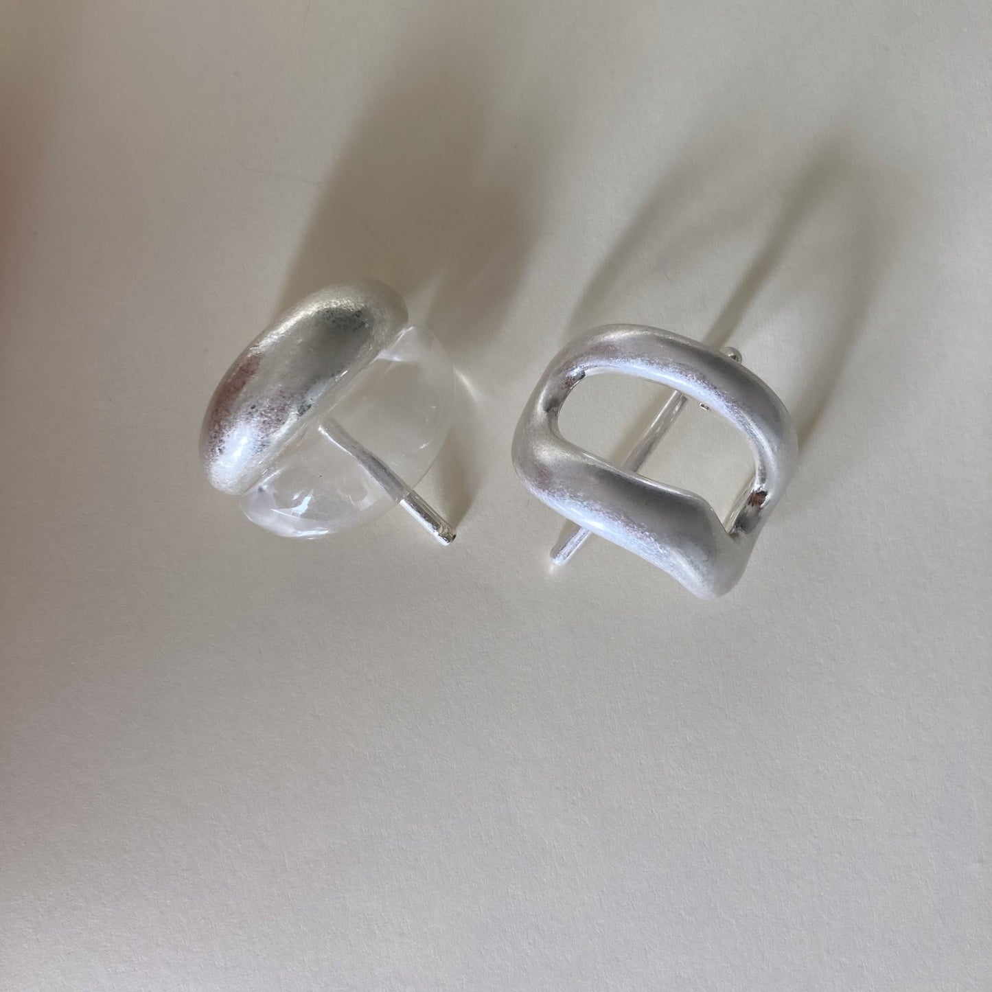 Metal and transparent resin Hair Cuff set - Umber Shade