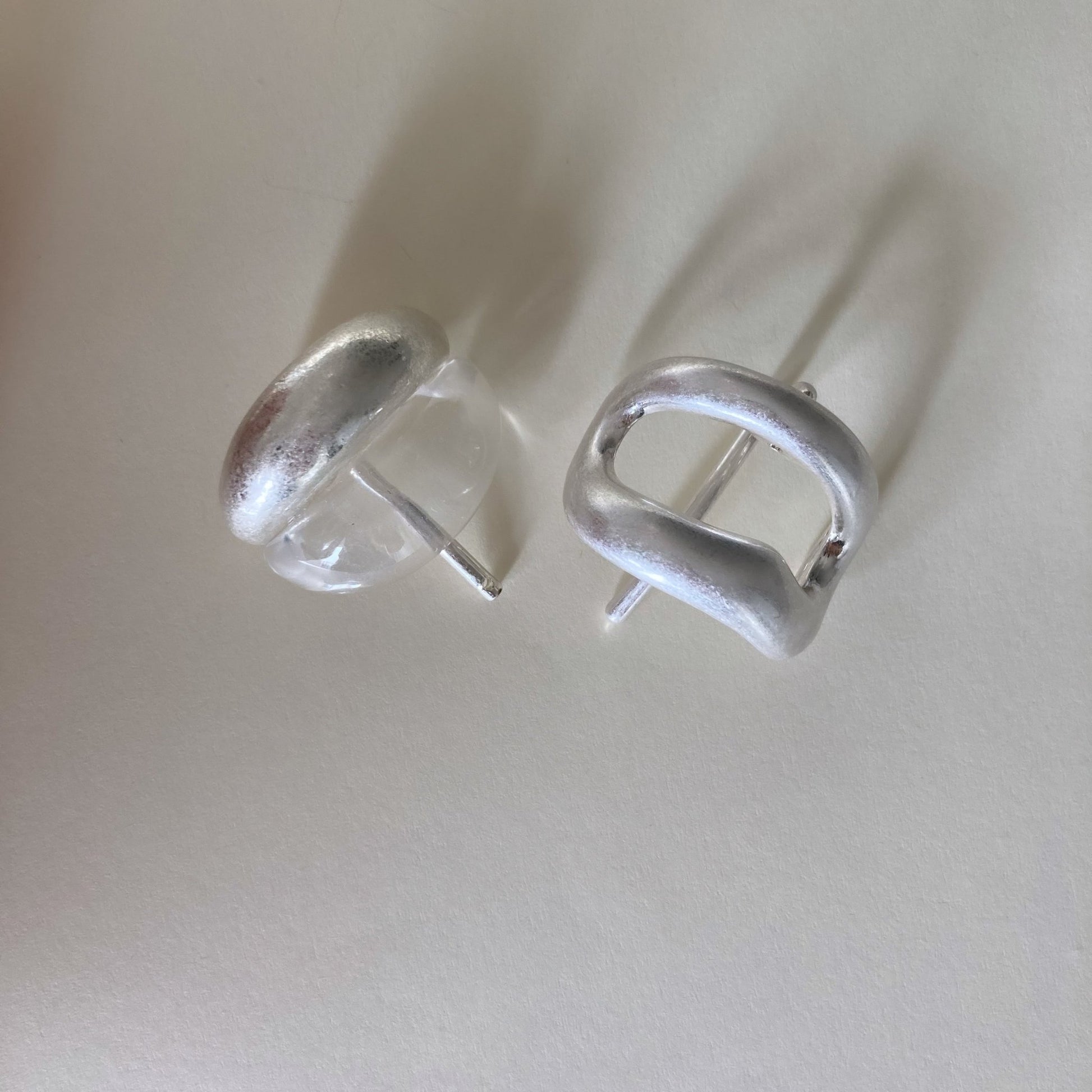 Metal and transparent resin Hair Cuff set - Umber Shade