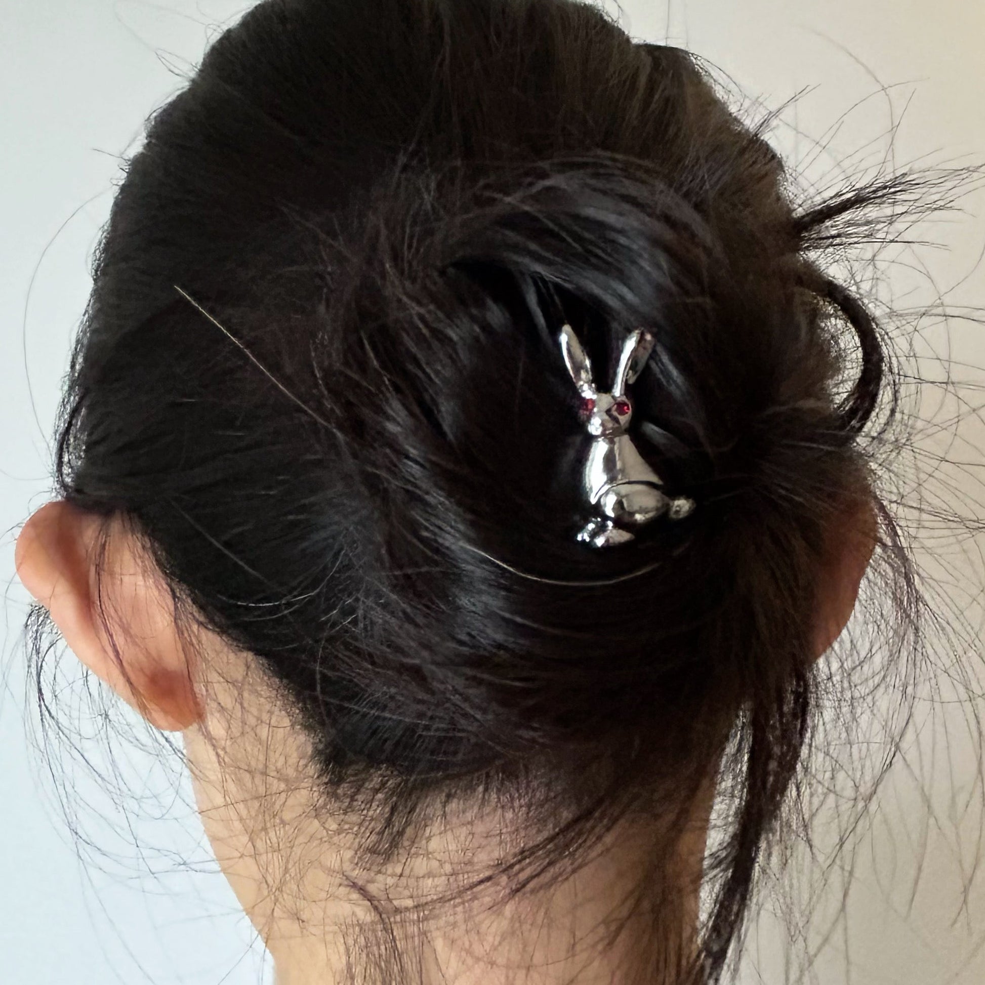 Metal Bunny Hair Pin - Umber Shade