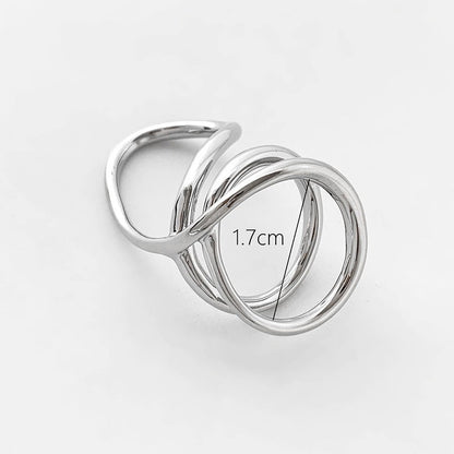 Multi - Band Irregular Ring - Umber Shade