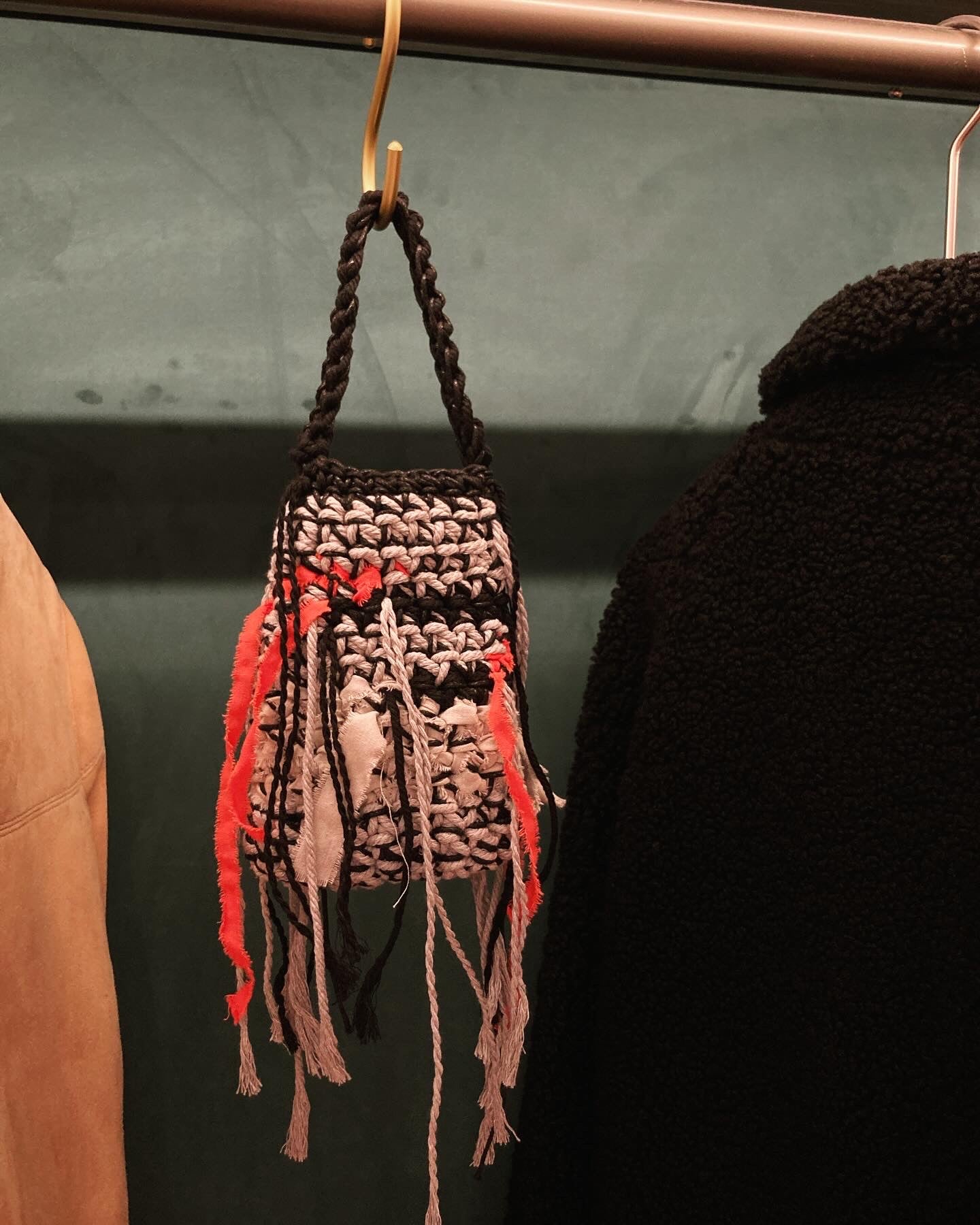 Orange Peel Mini Crochet Bag - Umber Shade