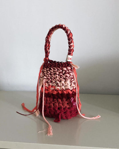 Red Velvet Mini Crochet Bag - Umber Shade