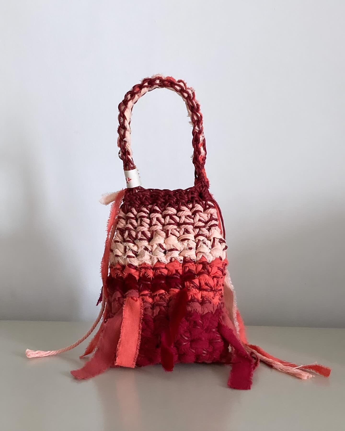 Red Velvet Mini Crochet Bag - Umber Shade
