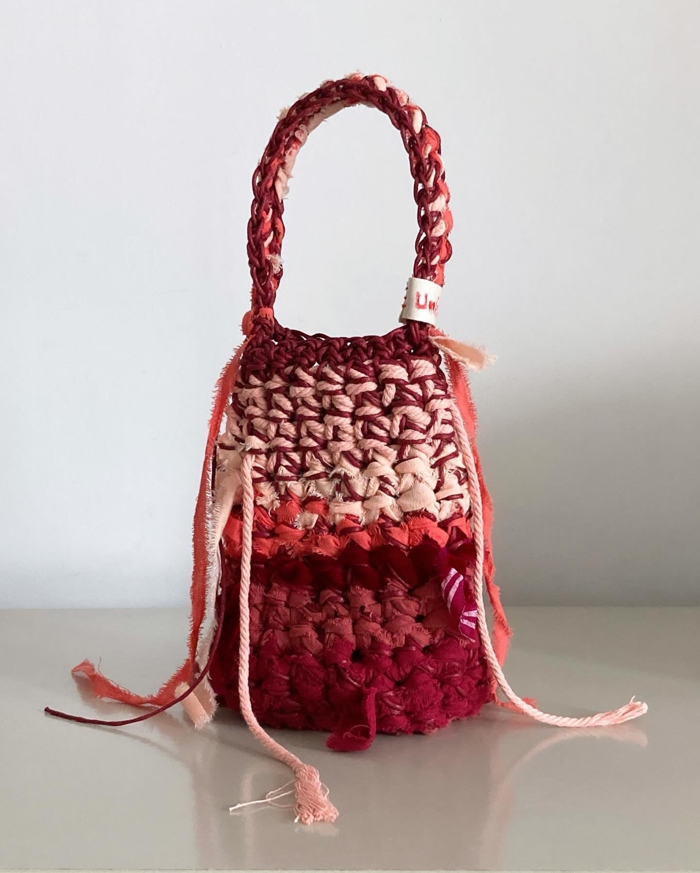 Red Velvet Mini Crochet Bag - Umber Shade