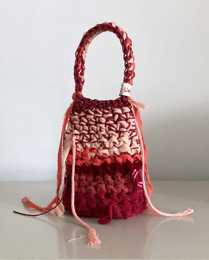 Red Velvet Mini Crochet Bag - Umber Shade