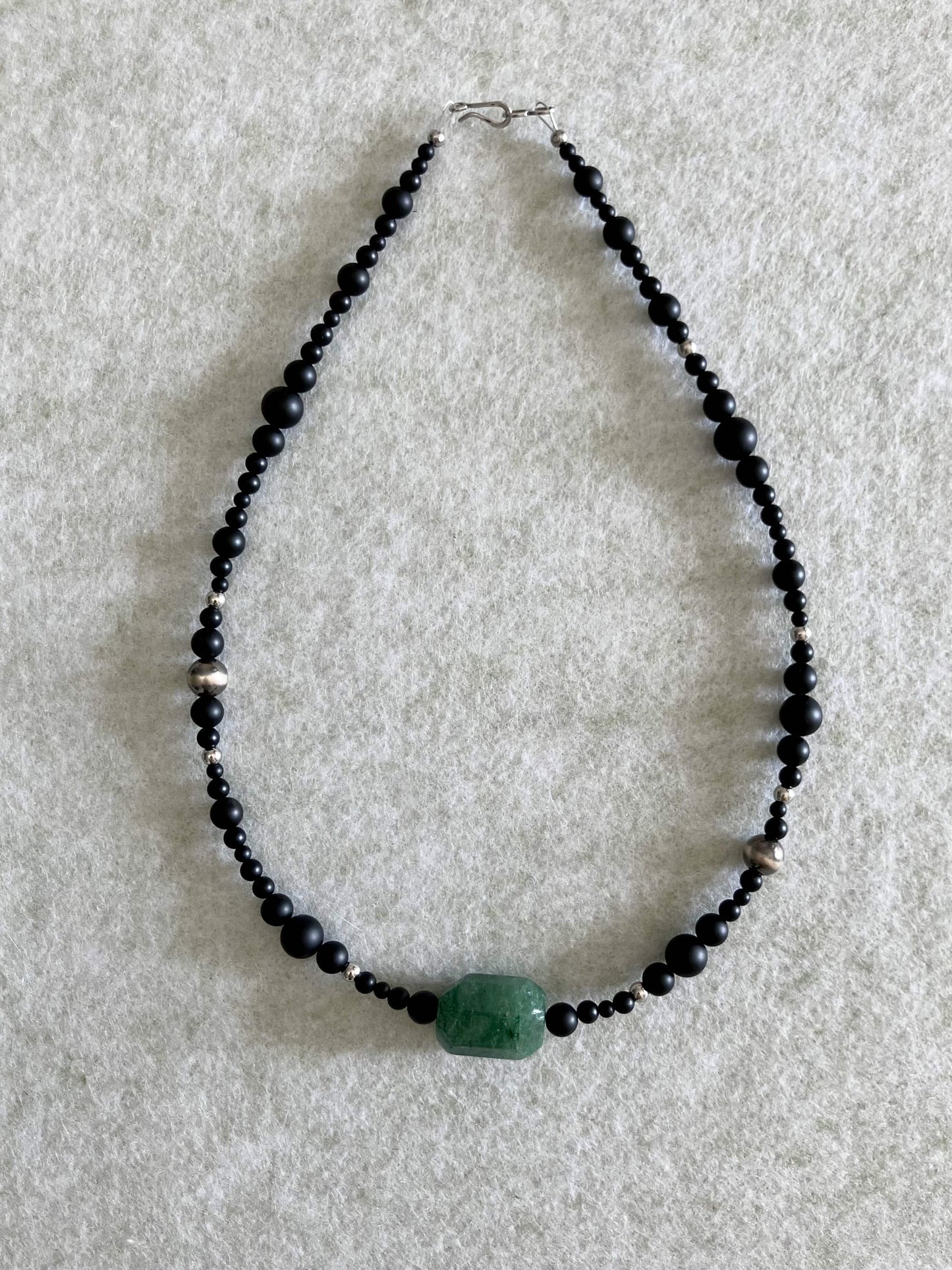 Renewal Necklace with Green Strawberry Quartz - Umber Shade