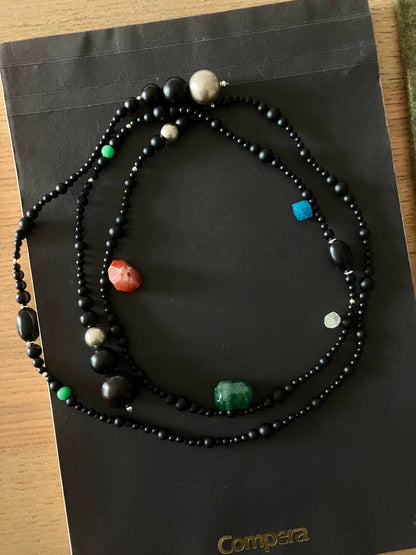 Three Planets Necklace - Umber Shade