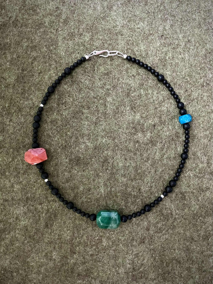 Three Planets Necklace - Umber Shade