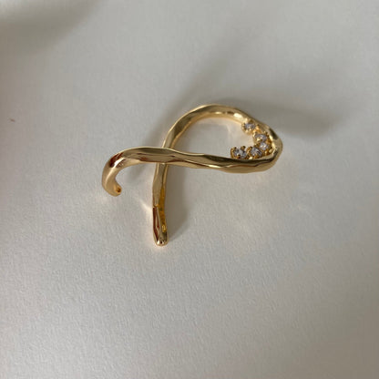 Wrap - around Diamond Ear Cuff - Umber Shade