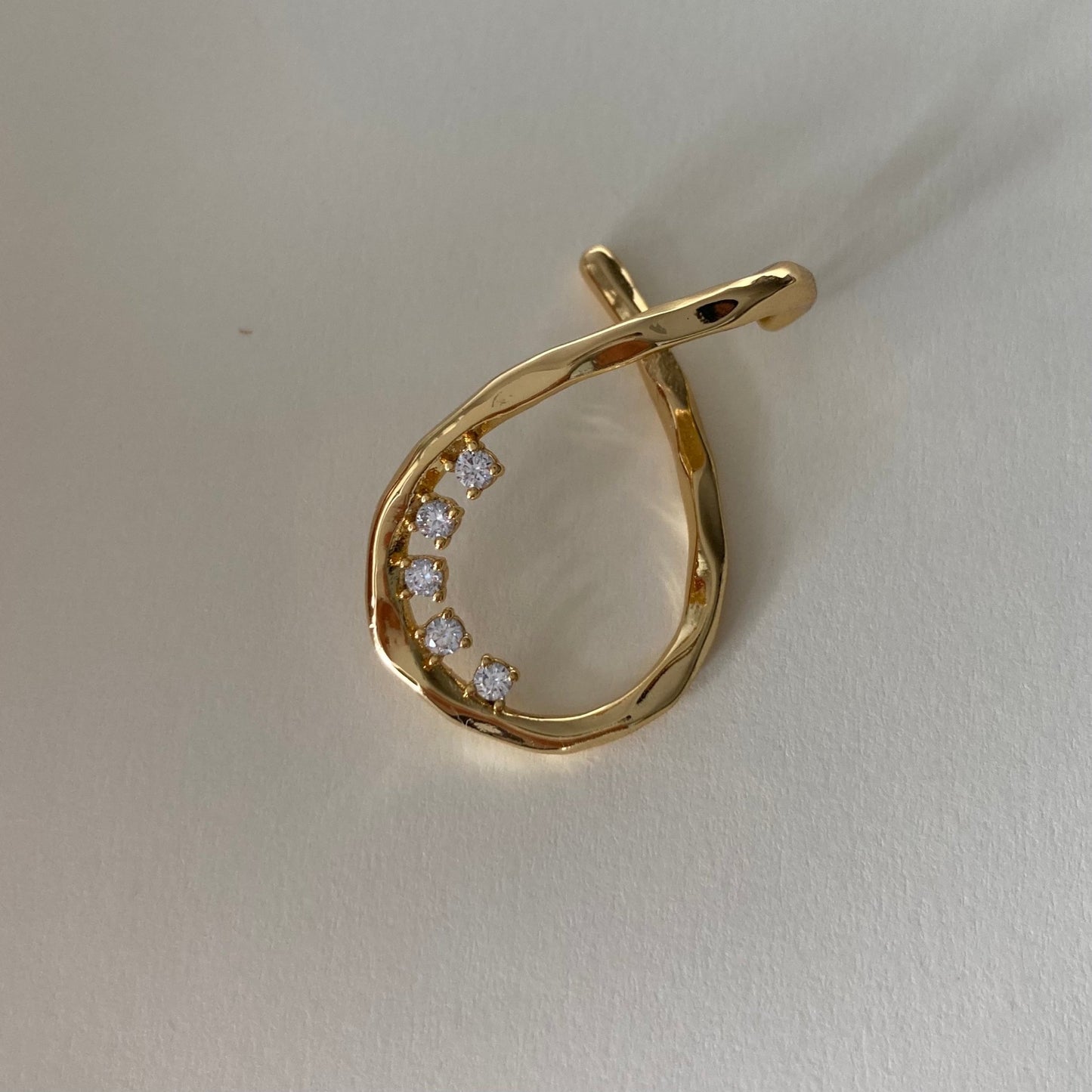 Wrap - around Diamond Ear Cuff - Umber Shade