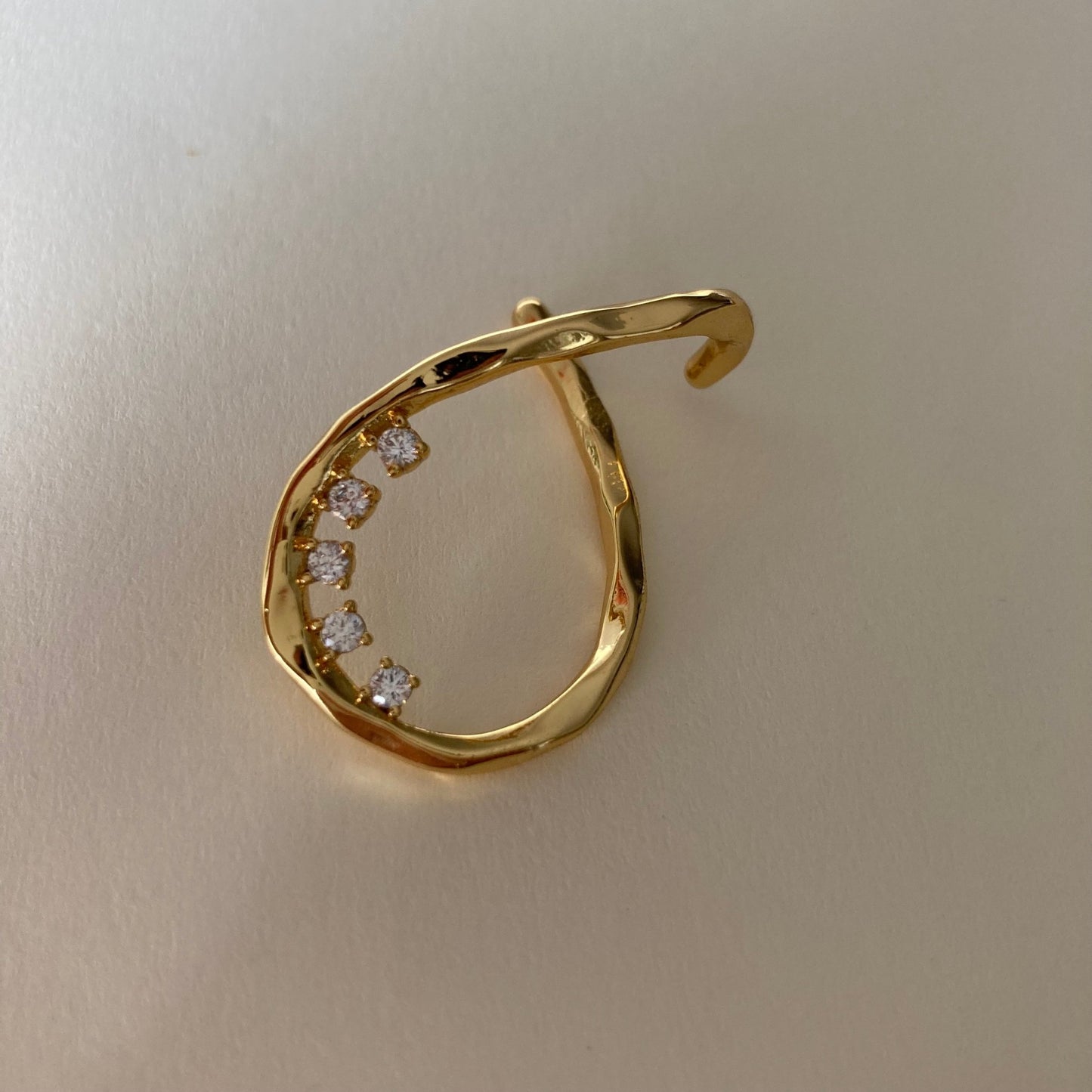 Wrap - around Diamond Ear Cuff - Umber Shade