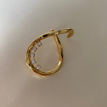 Wrap - around Diamond Ear Cuff - Umber Shade